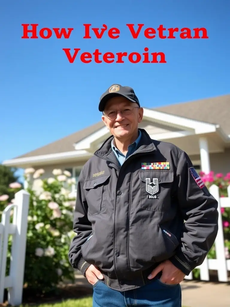 A proud veteran standing in front of their home, representing the honor and benefits associated with VA loans.